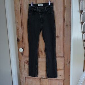 Abercrombie & Fitch Charcoal Gray Slim High-Rise Jeans